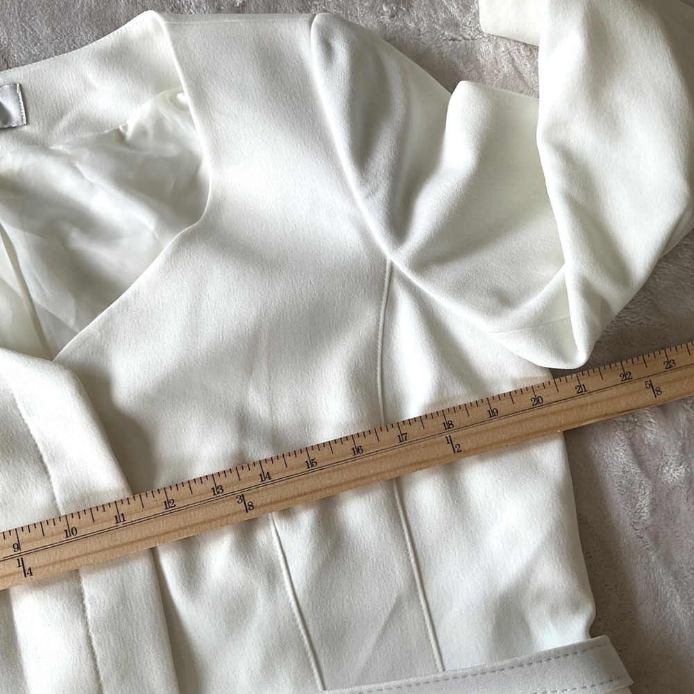 Le Suit Womens Belted 3/4 Sleeve Jacket Maxi Skirt Suit Vanilla Ice 12 NEW* - Picture 12 of 15